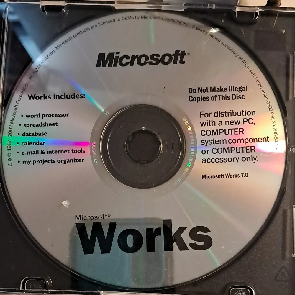 Microsoft Works and Money CD Collection - Silver and Black